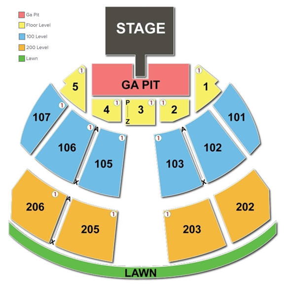 Pacific Amphitheater Seating Chart