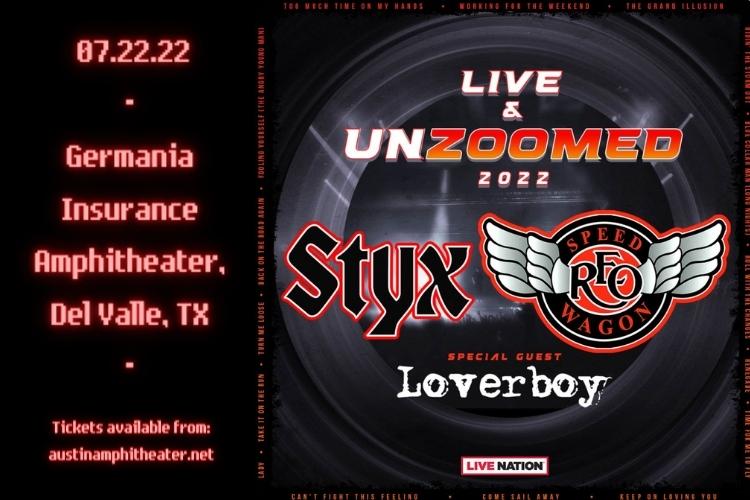 REO Speedwagon, Styx & Loverboy at Germania Insurance Amphitheater