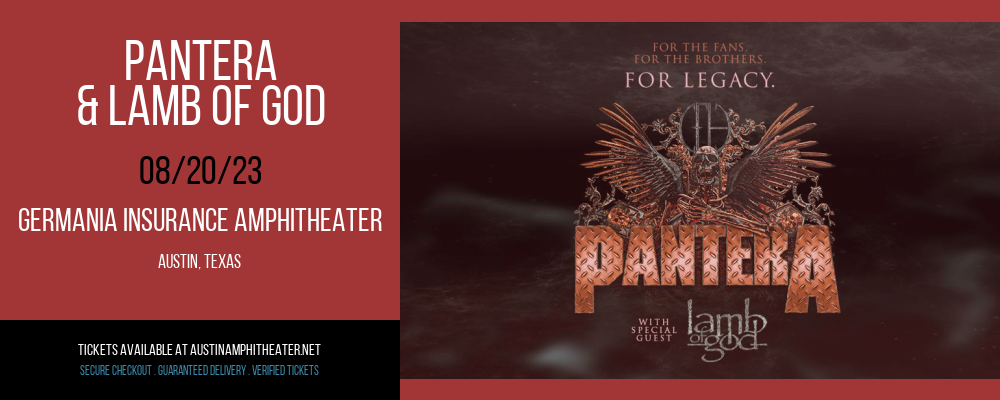 Pantera & Lamb of God at Germania Insurance Amphitheater